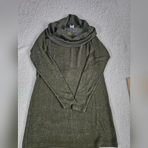 Nwt Cabi Green Solace #4016 Knit Cowl Dress Size Medium